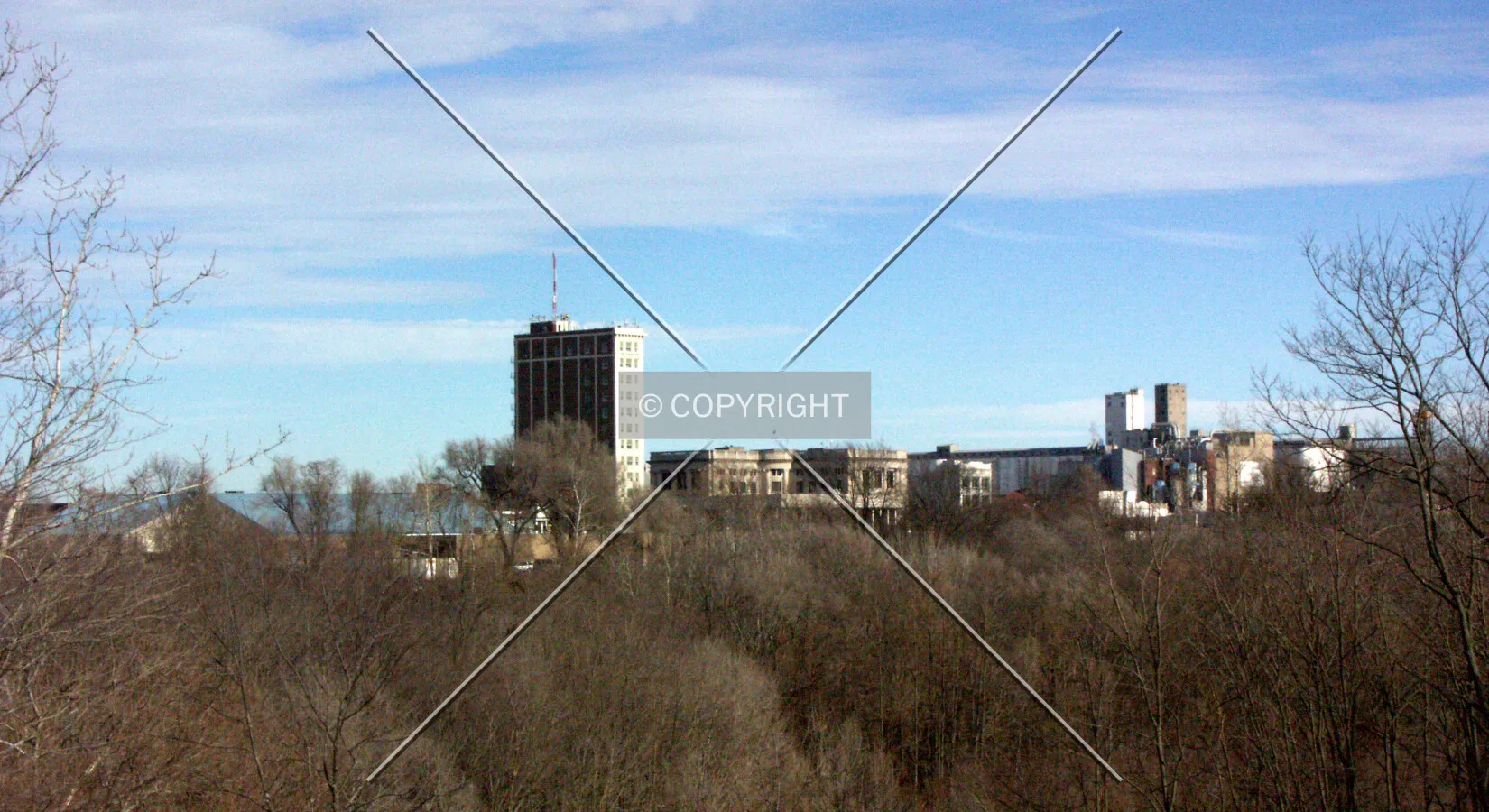 Downtown from the southwest