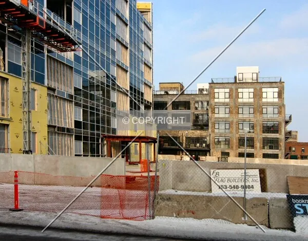 View to the northeast across 4th Street North, Bookmen Lofts in background