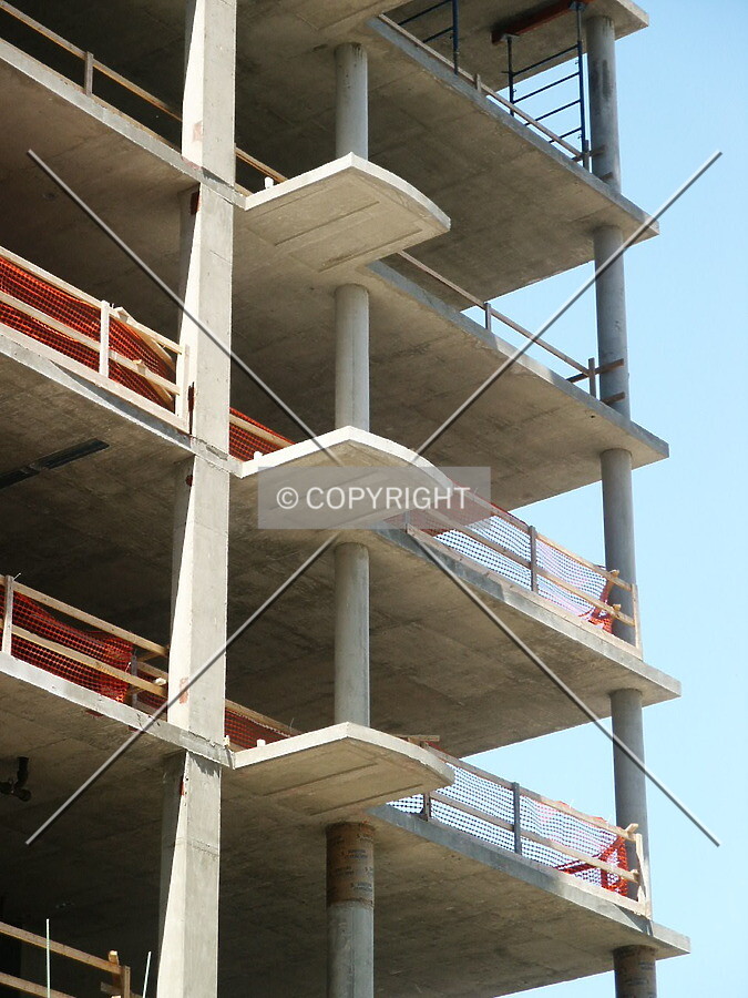 Balconies by the northeast corner