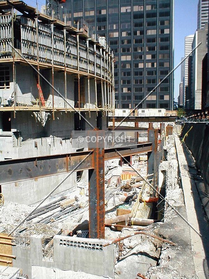 Looking east along Monroe Street side of site