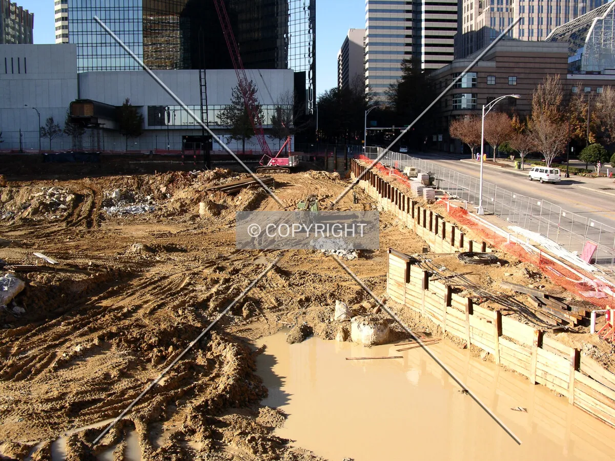 Looking west from the Charlotte Trolley Tracks