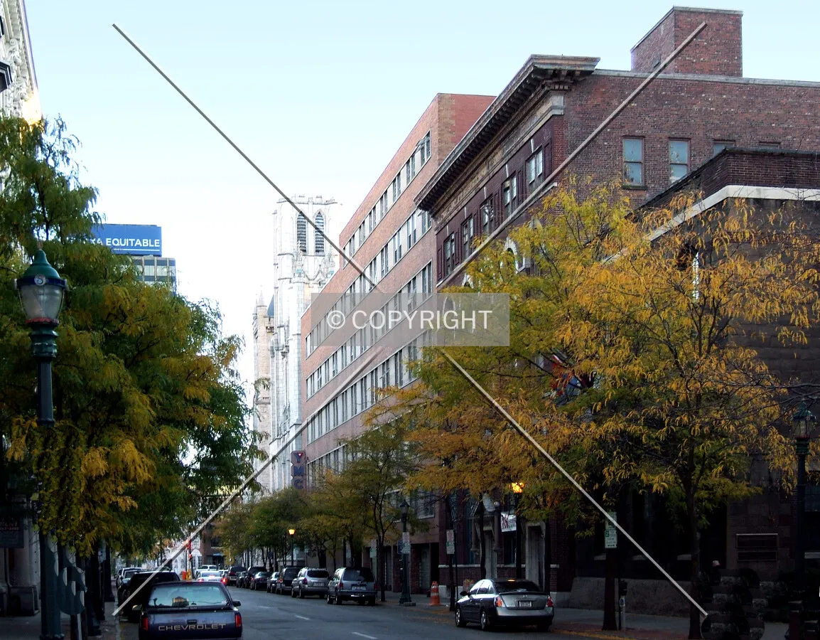 View from the north along Montgomery Street