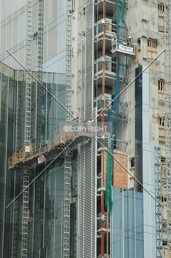 Glass curtain wall on east side