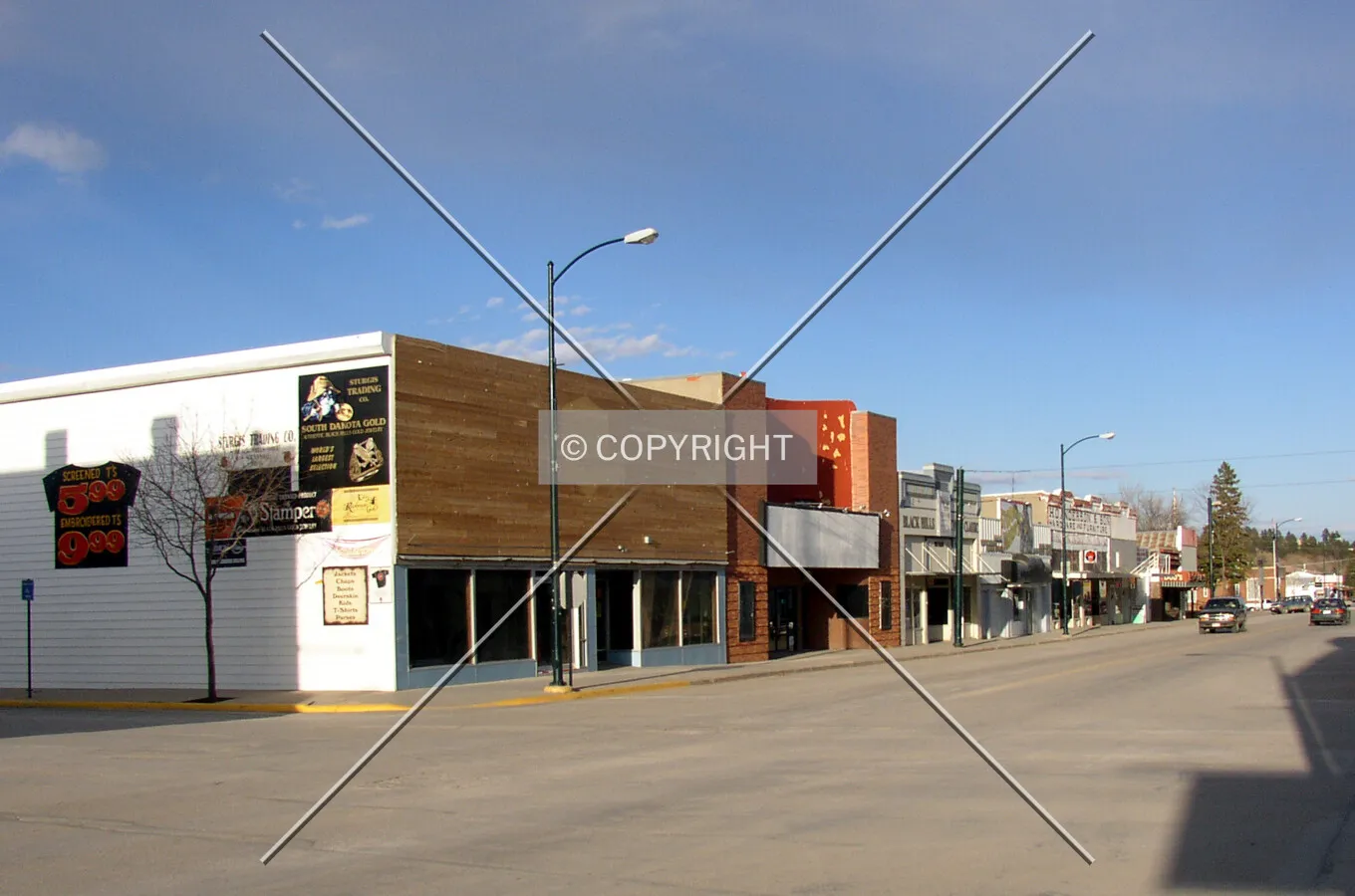 Typical downtown block in Sturgis