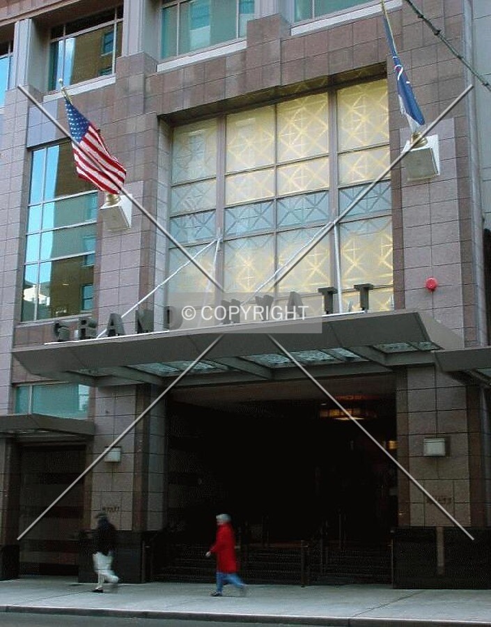 Entrance to the Hyatt
