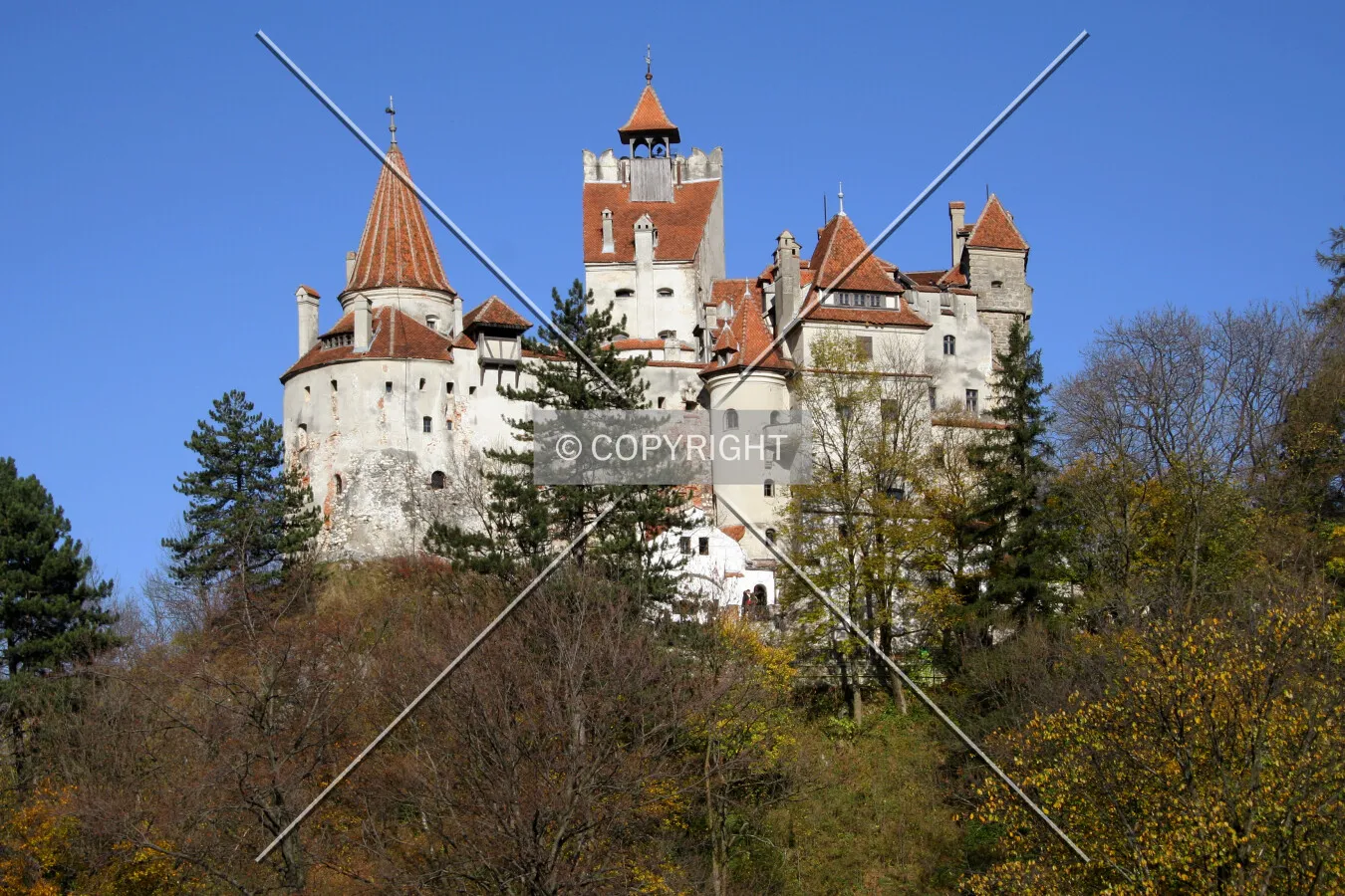 View from the valley below