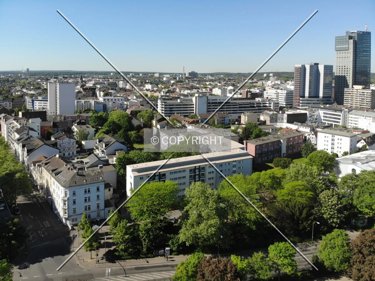 Looking over Offenbach, Hessen, Germany