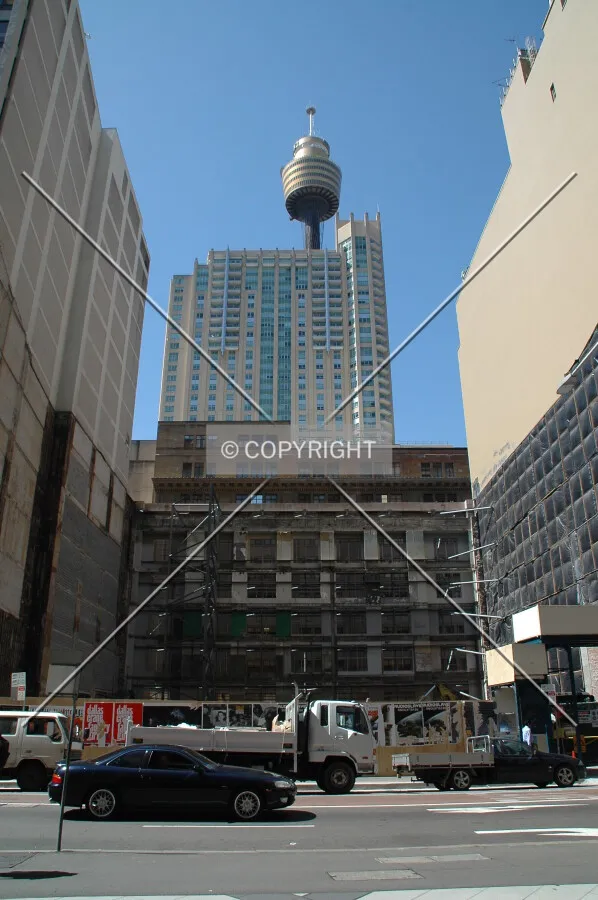 Former building fully demolished with east facade only remaining