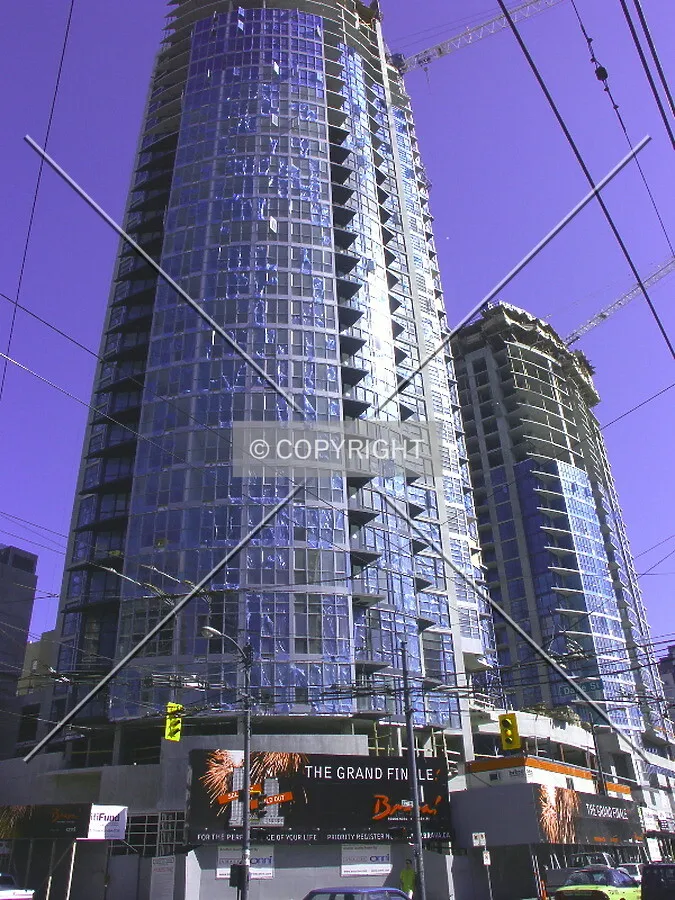 View from southeast corner of Seymour and Davie streets