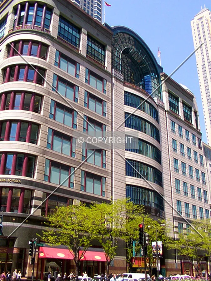Shopping mall frontage on Michigan Avenue