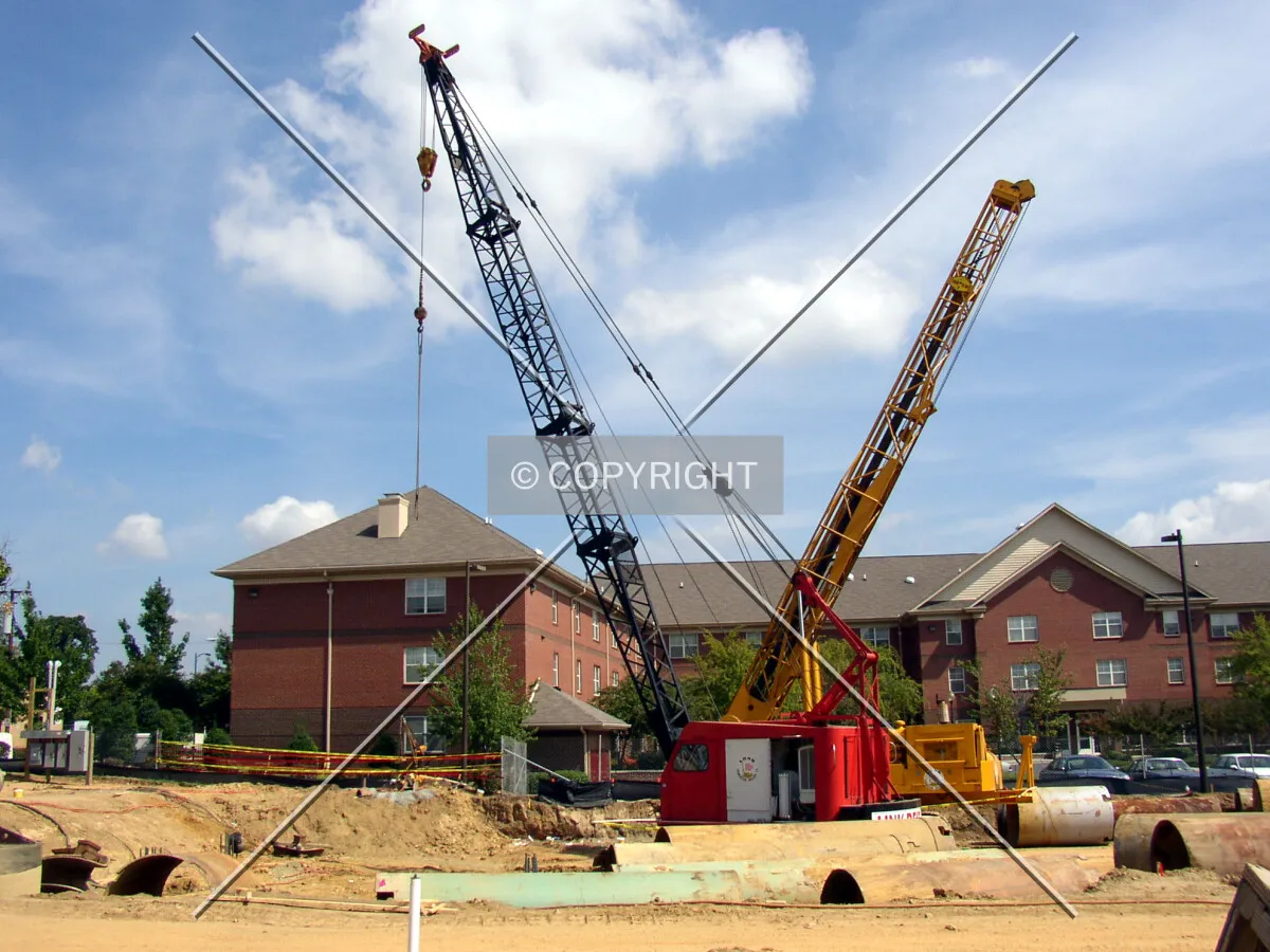 Looking north across the site from East 5th Street