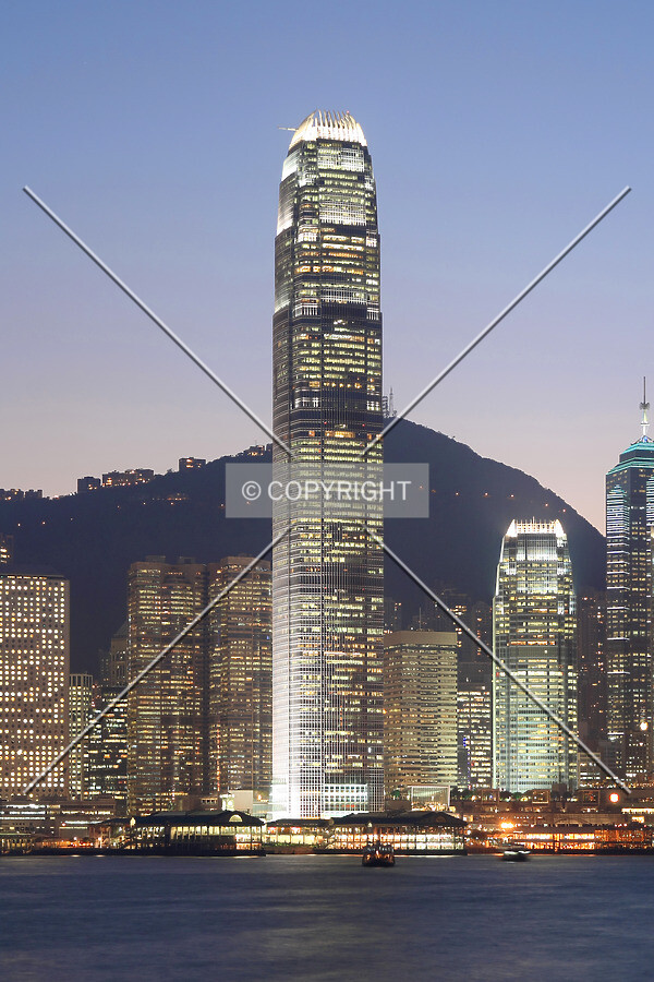 View from Kowloon Public Pier at sunset