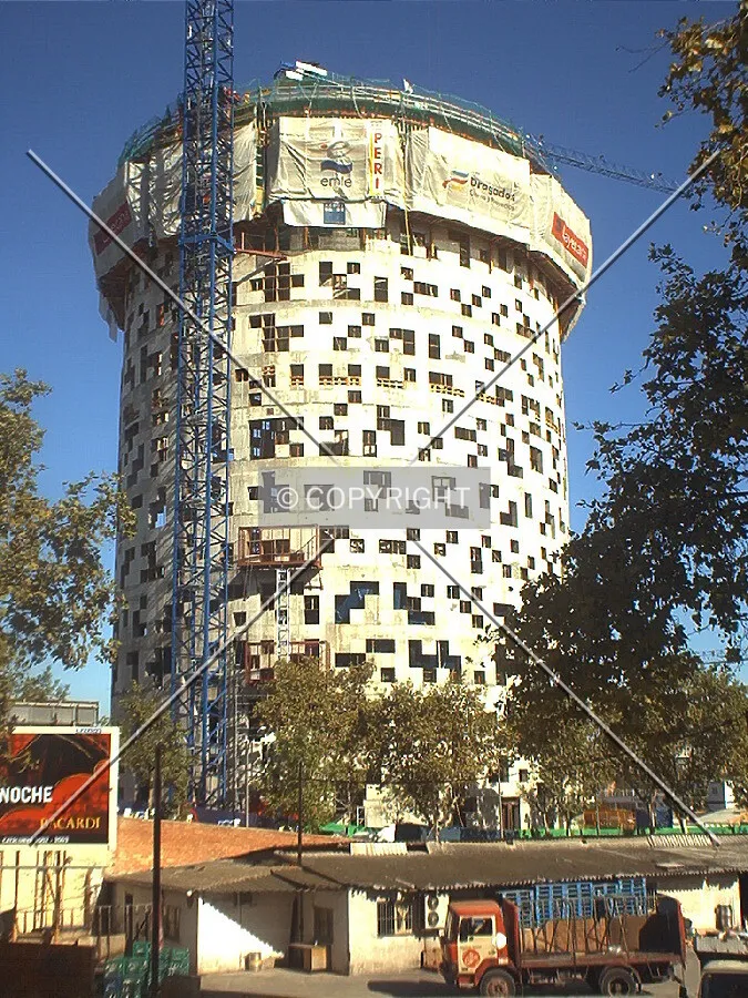 View of the facade to Plaza de les Glories and Sagrada Familia