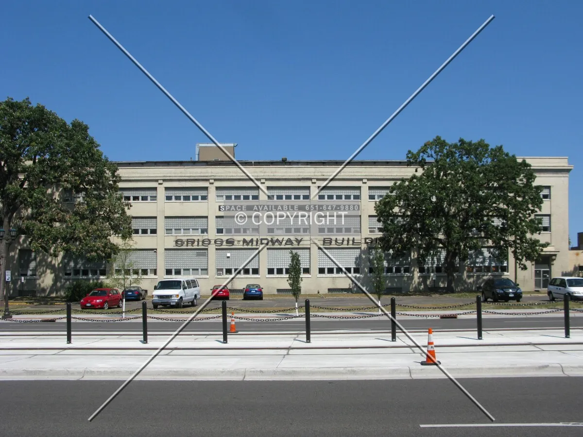 View to the north across University Avenue and Metro Transit's Green Line
