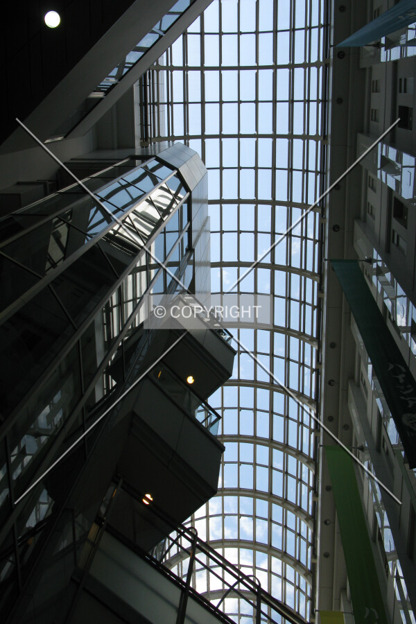 Looking up at the atrium