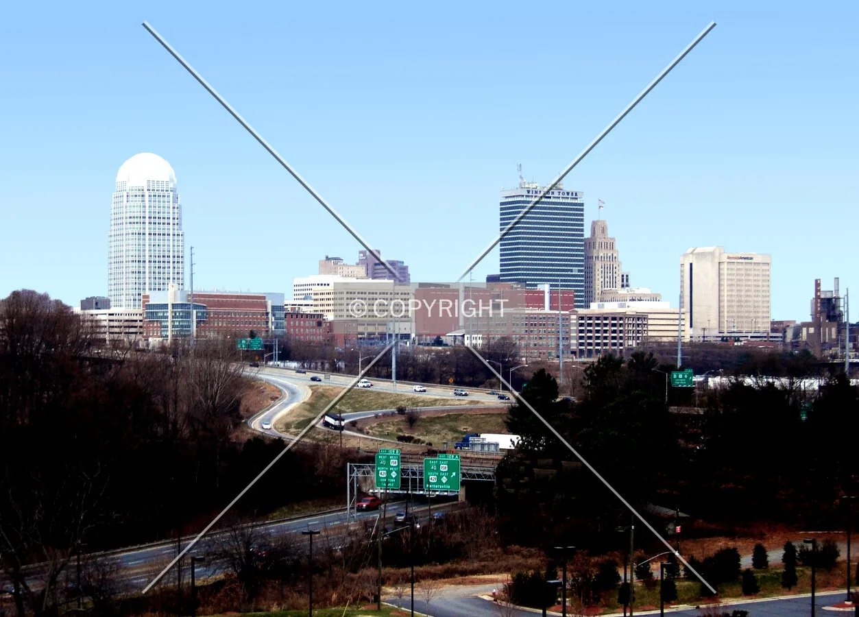 Downtown from the southeast