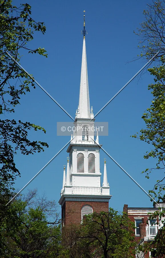 The fine spire seen from the east