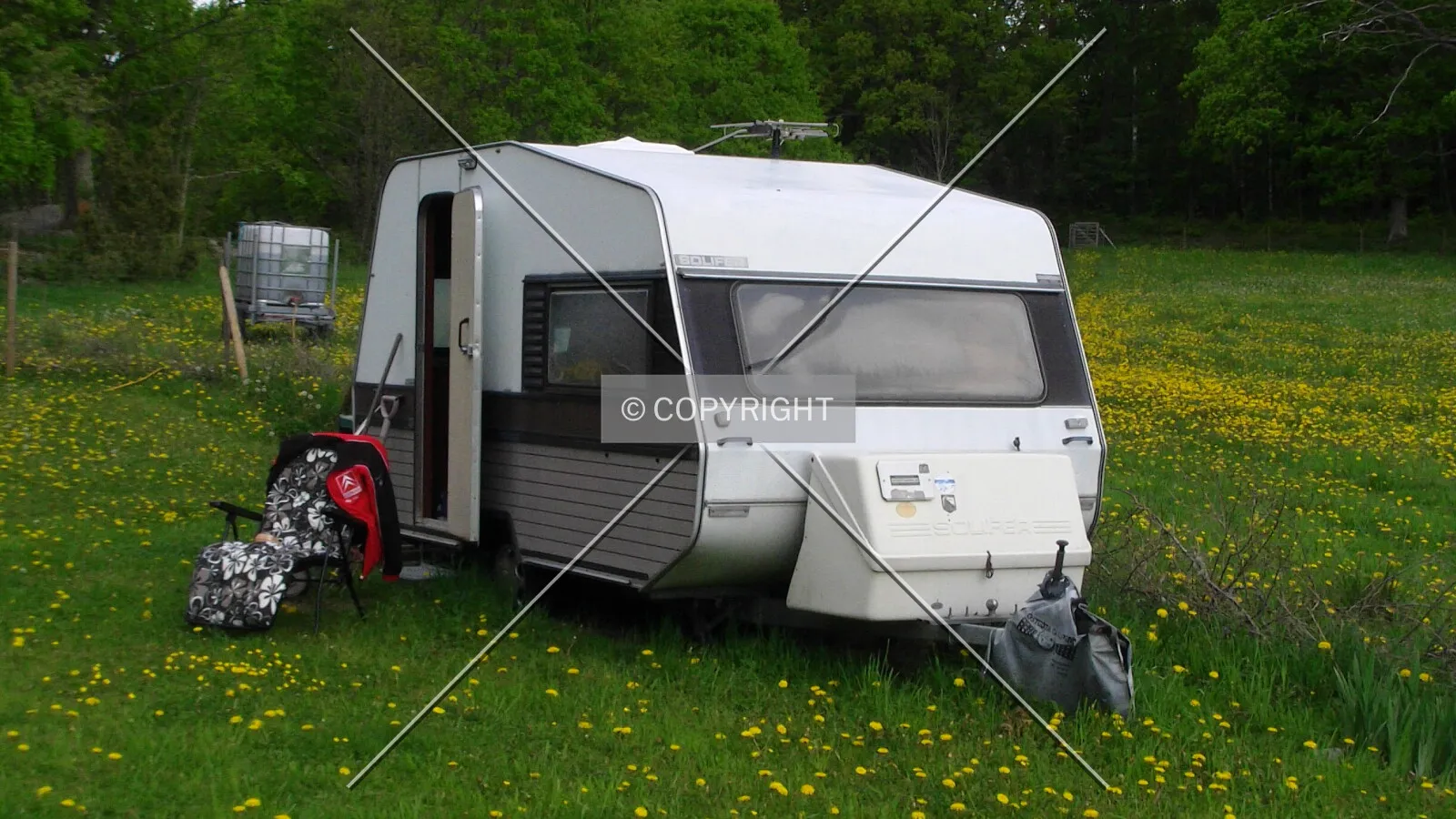 A trailer in the nature