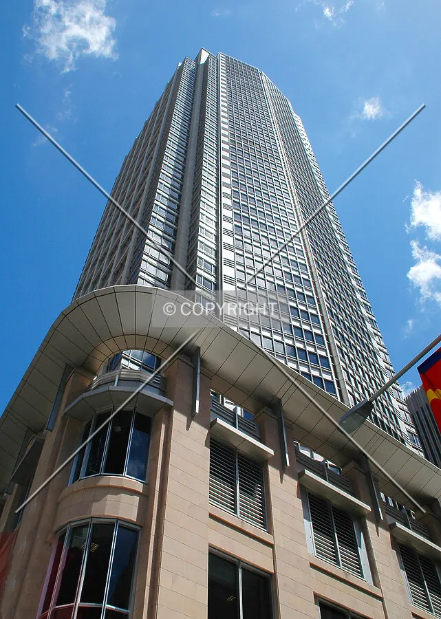 Looking up the southeast corner