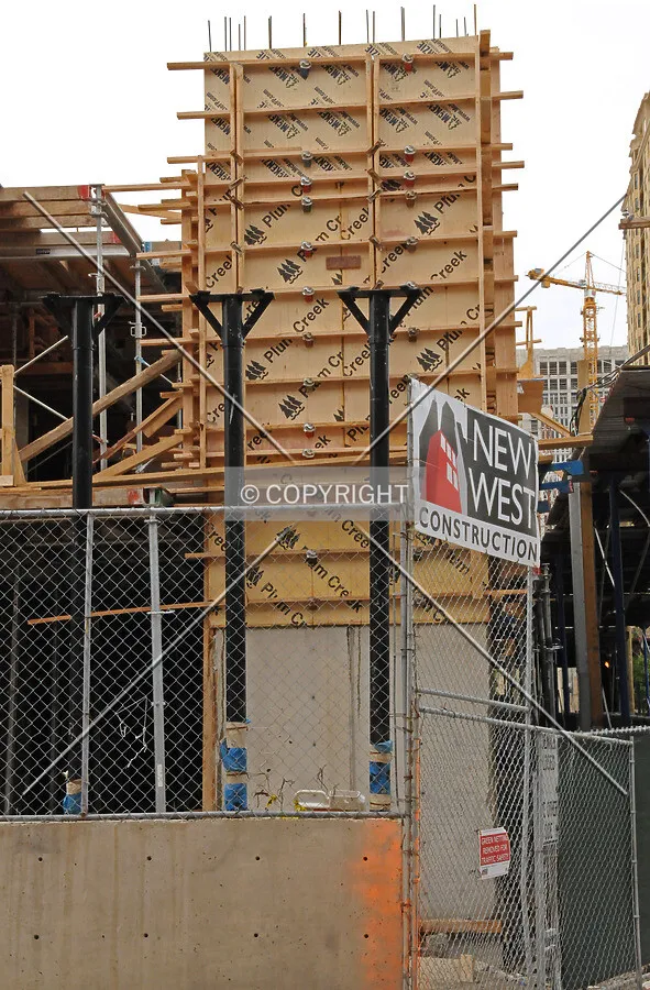Shear wall on the southeast corner