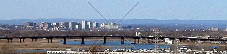 Hackensack skyline from the southeast