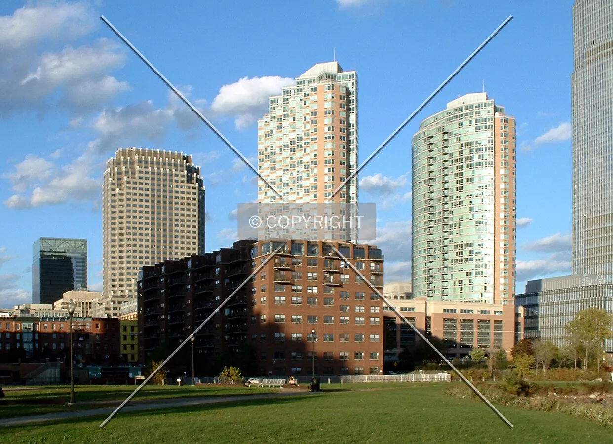 View from the southwest toward Exchange Place