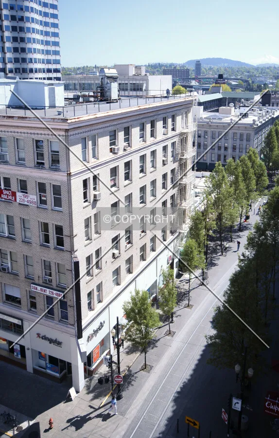 View of the southern facade from above