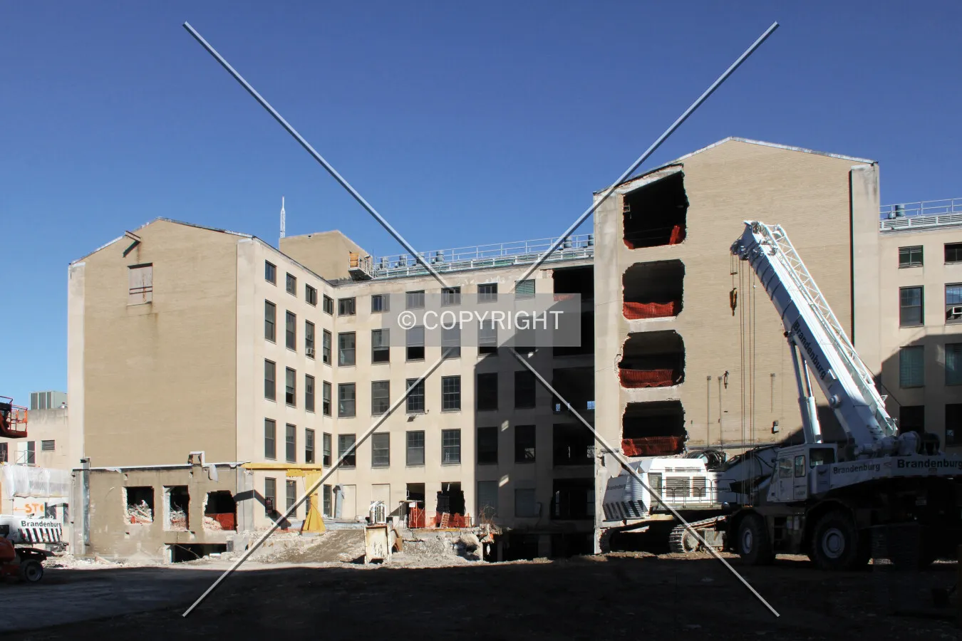 Back side during demolition