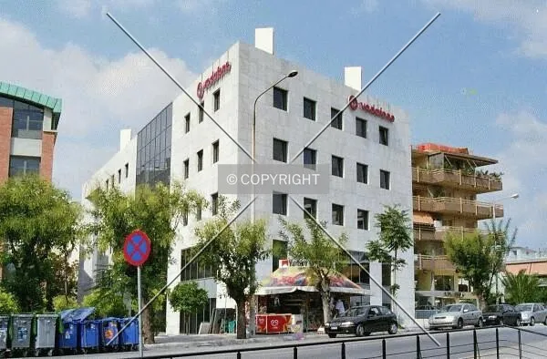 Street level view of the building from Megalou Alexandrou Street