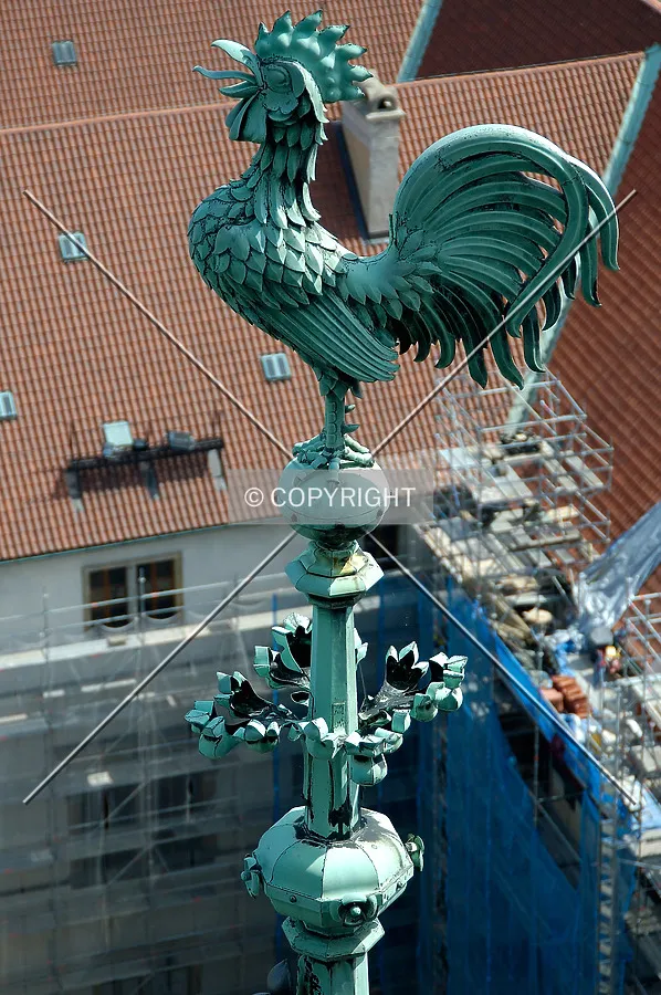 Top of one of cathedral's tower
