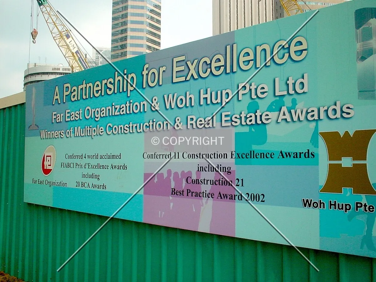 Signboard on site