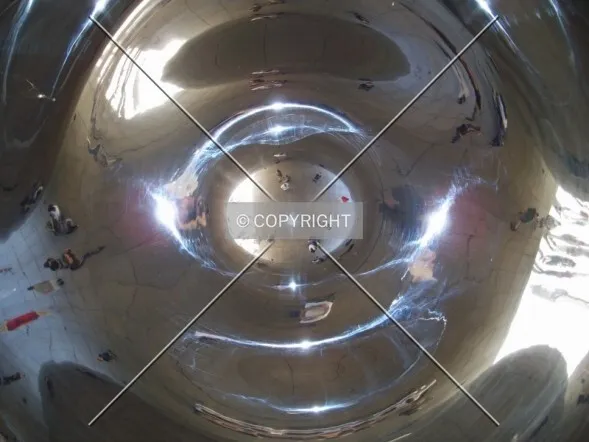 Looking up from the bottom to the center