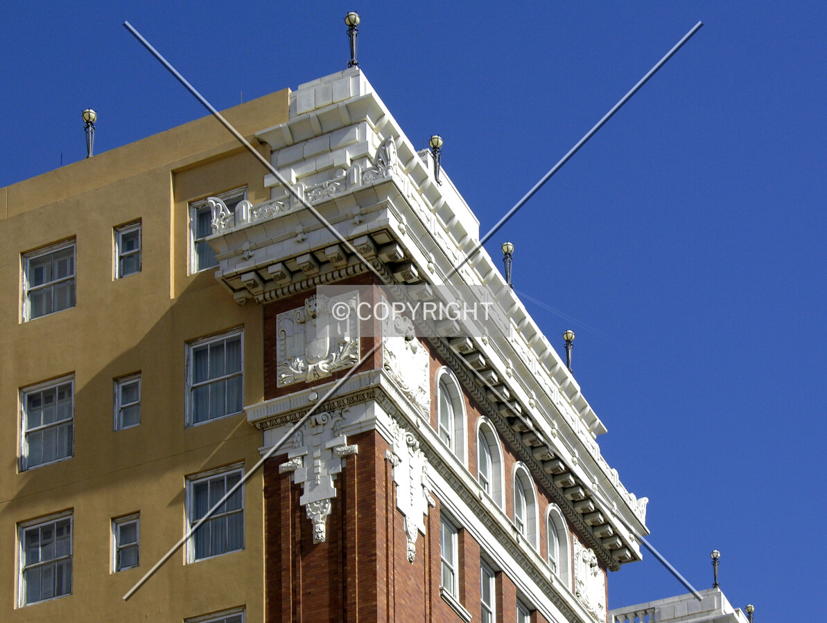 Cornice detail on the southwest corner
