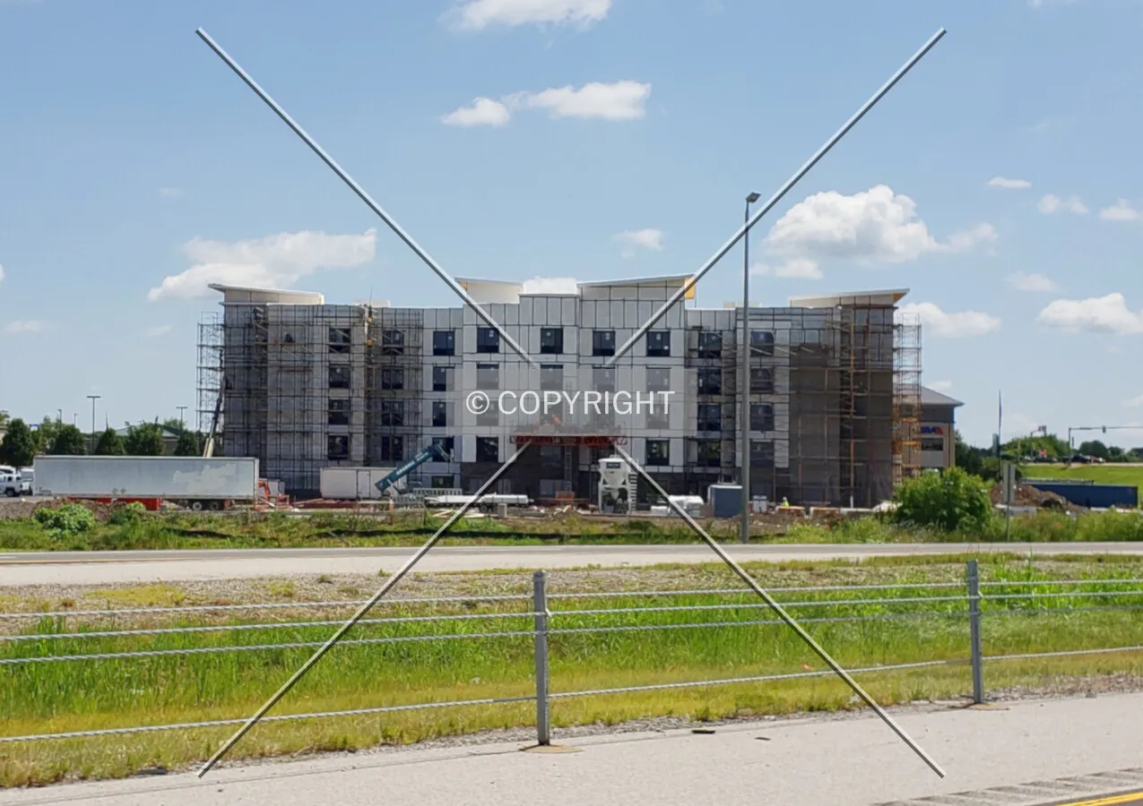 View from the southwest during construction; July 27, 2018