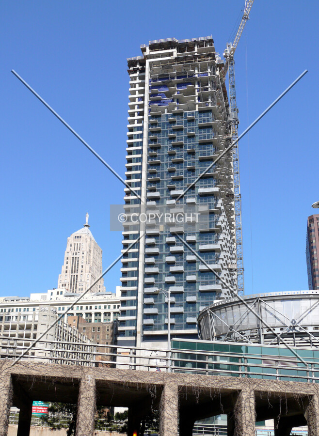 View to the east from the Chicago River