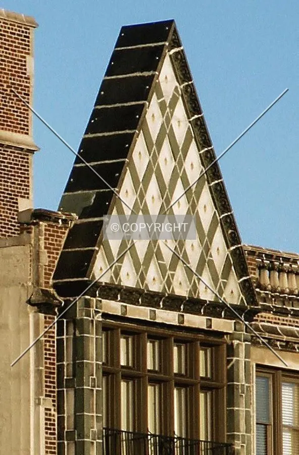 Gable on the west facade