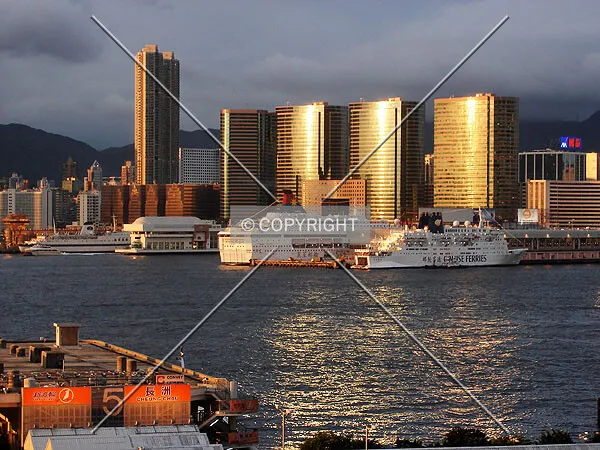 Viewed from IFC on Hong Kong island