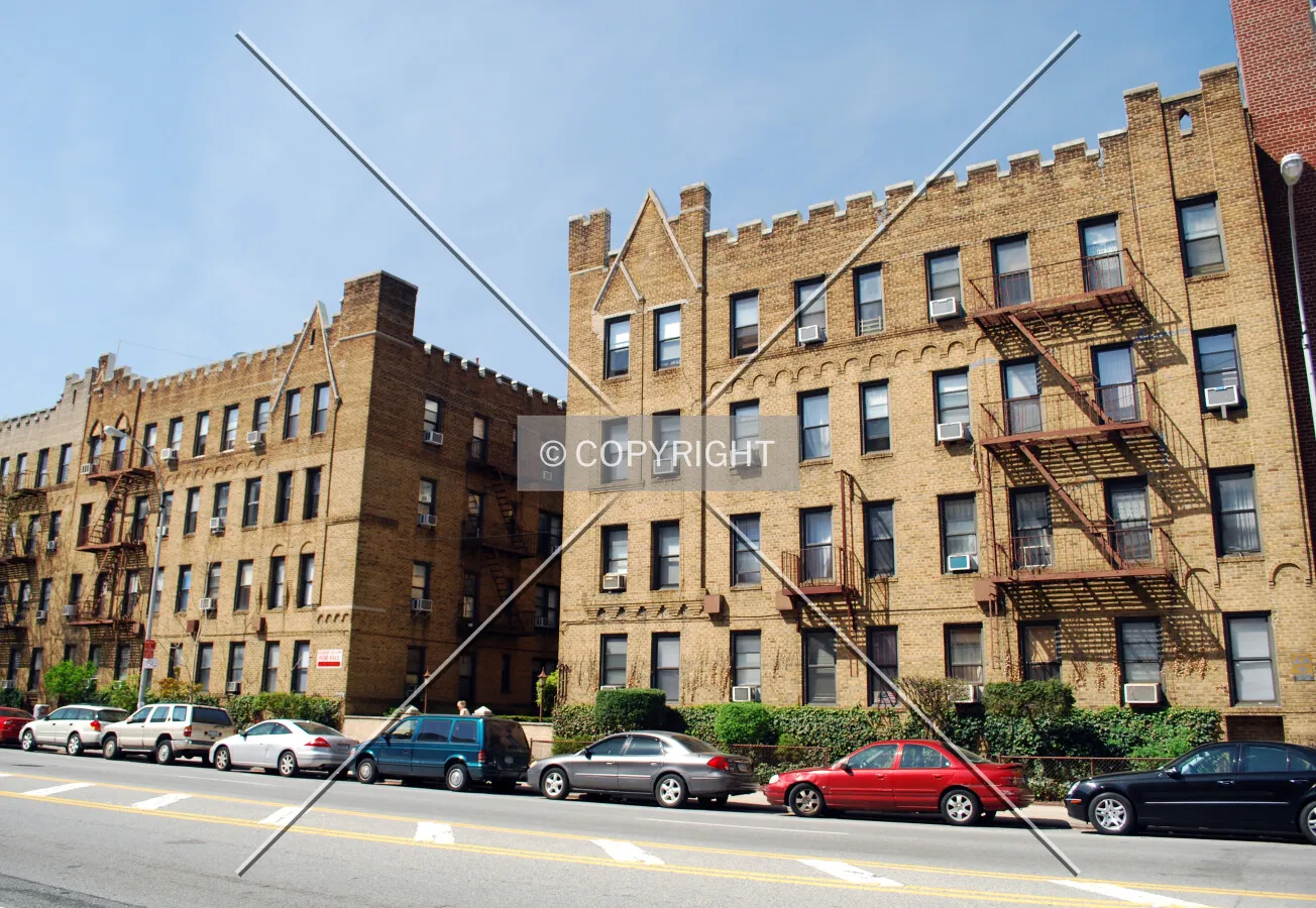 Viewed from the northeast along Ocean Avenue