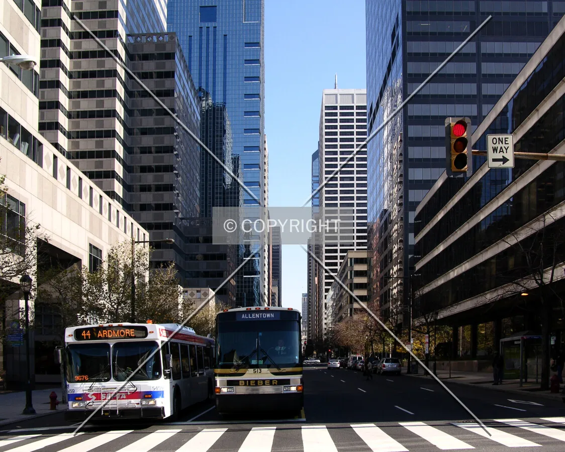 Looking east from 21st Street
