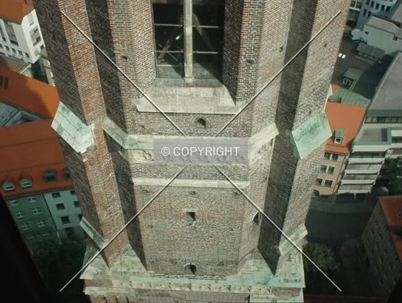 View down of the opposite cathedral tower