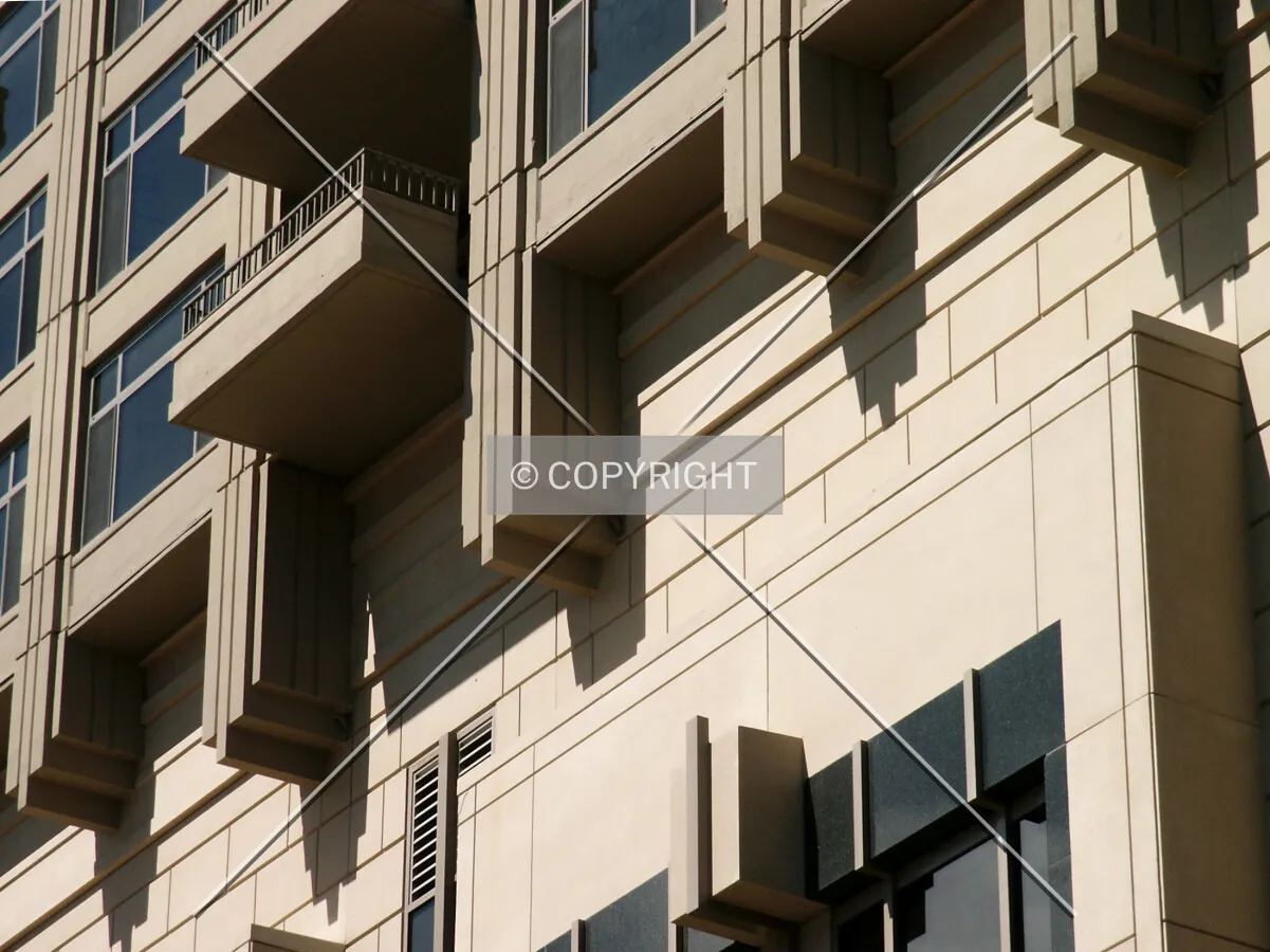 Hanging brackets under the residential floors