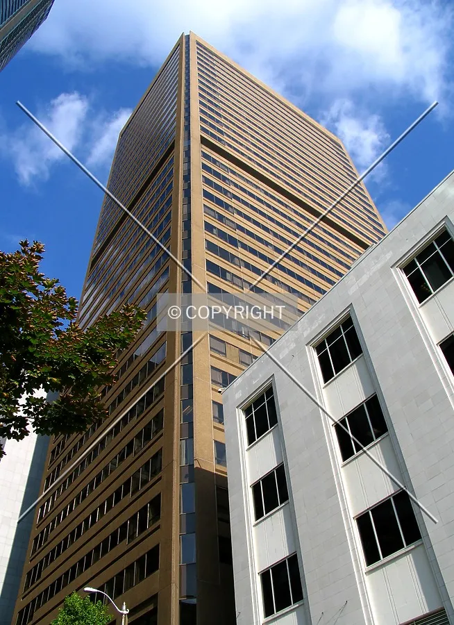 Looking up the northwest corner