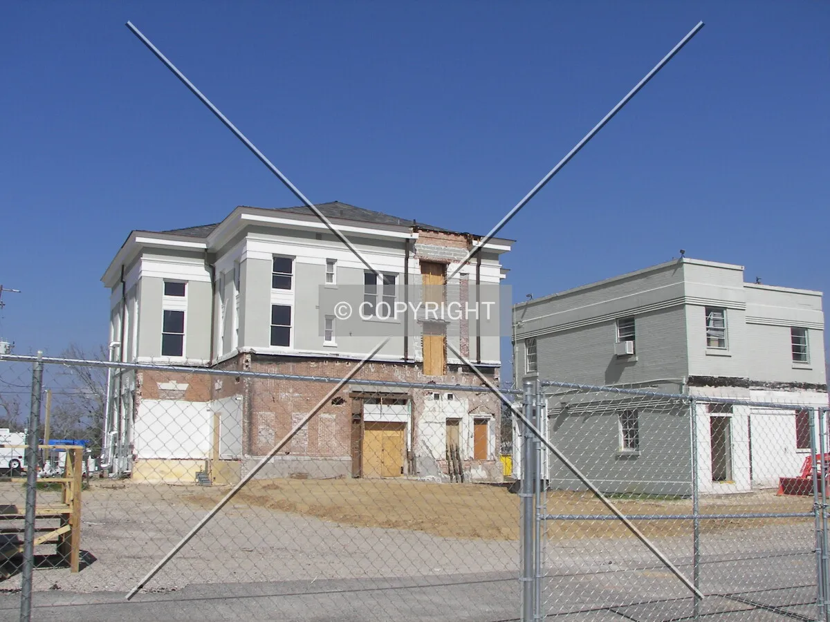 View from the southwest showing damage from Hurricane Katrina