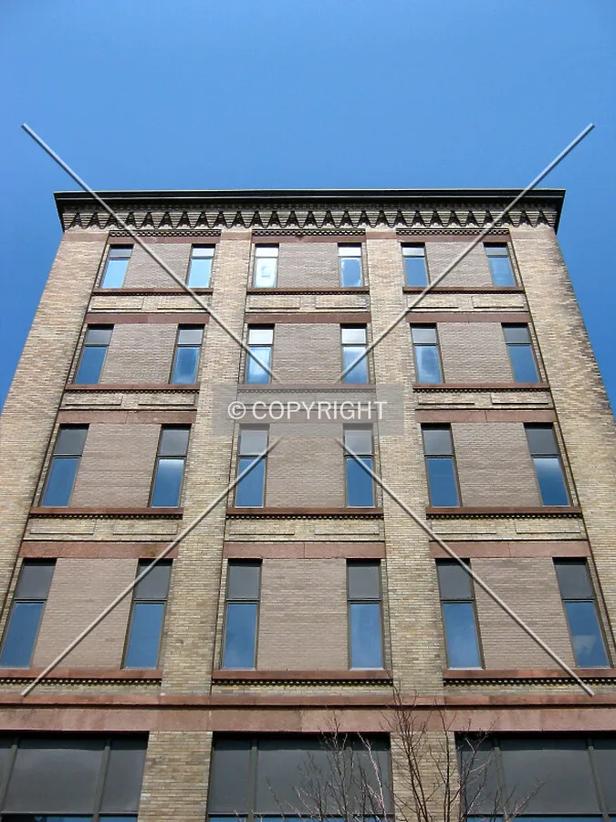 Looking up from 1st Street