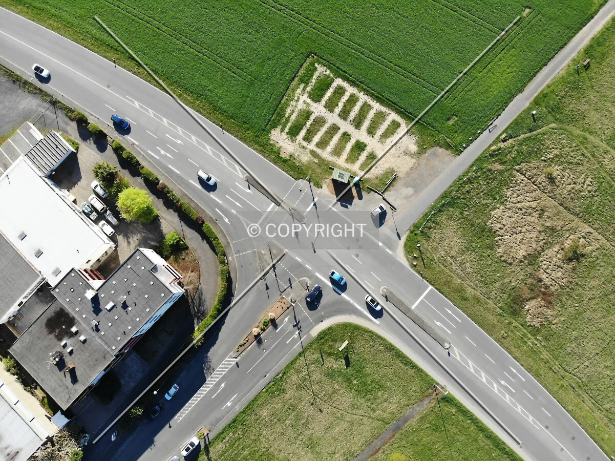 A street as seen from above