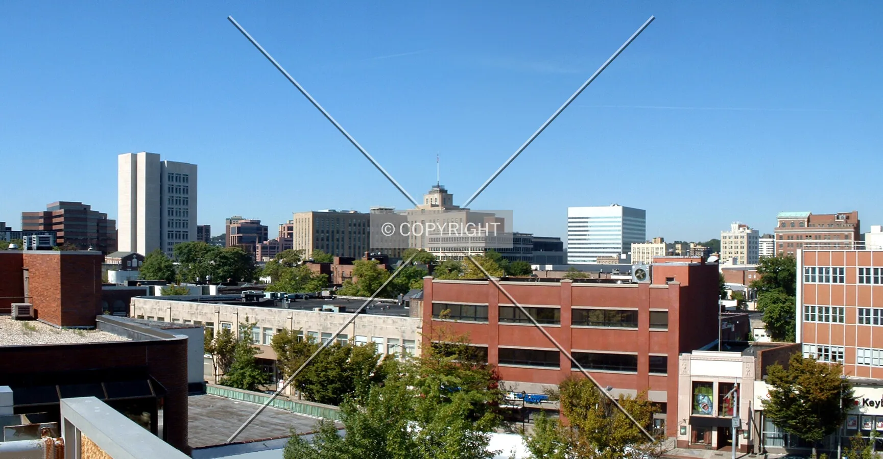 View from the southeast
