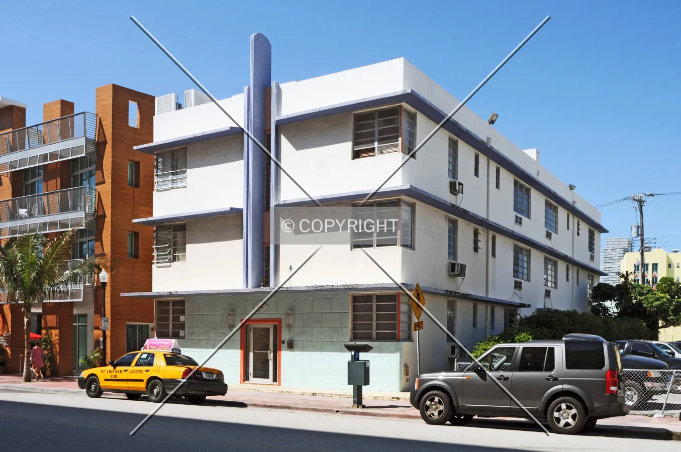 View from the northeast across Ocean Drive