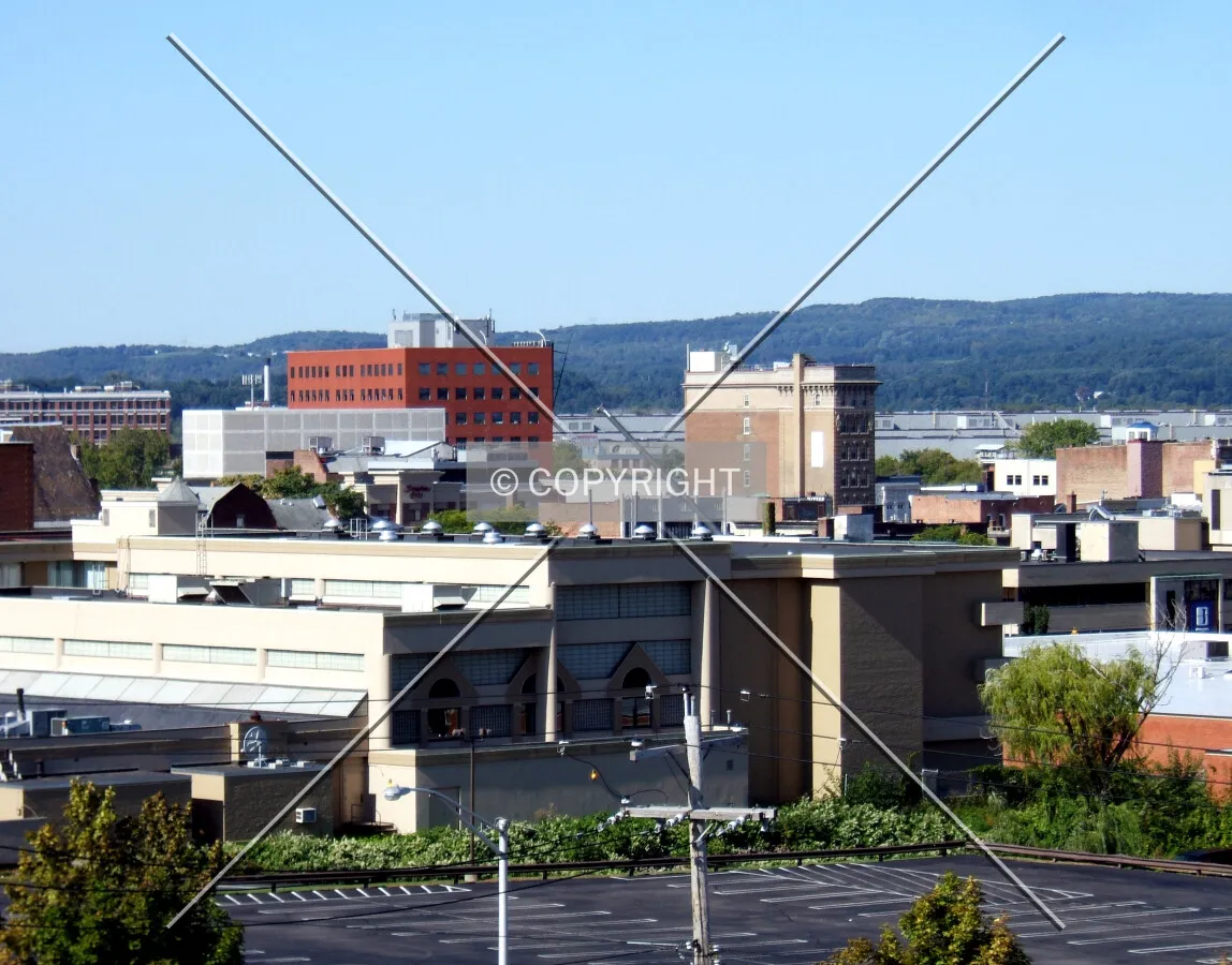Downtown from the east