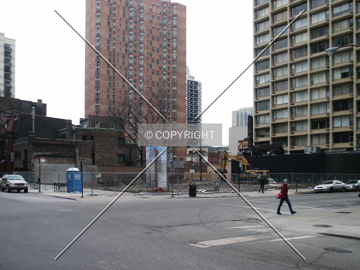 Overview from the southeast during the site preparation phase