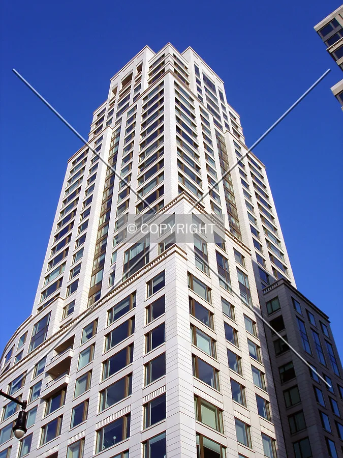 Looking up the southwest corner